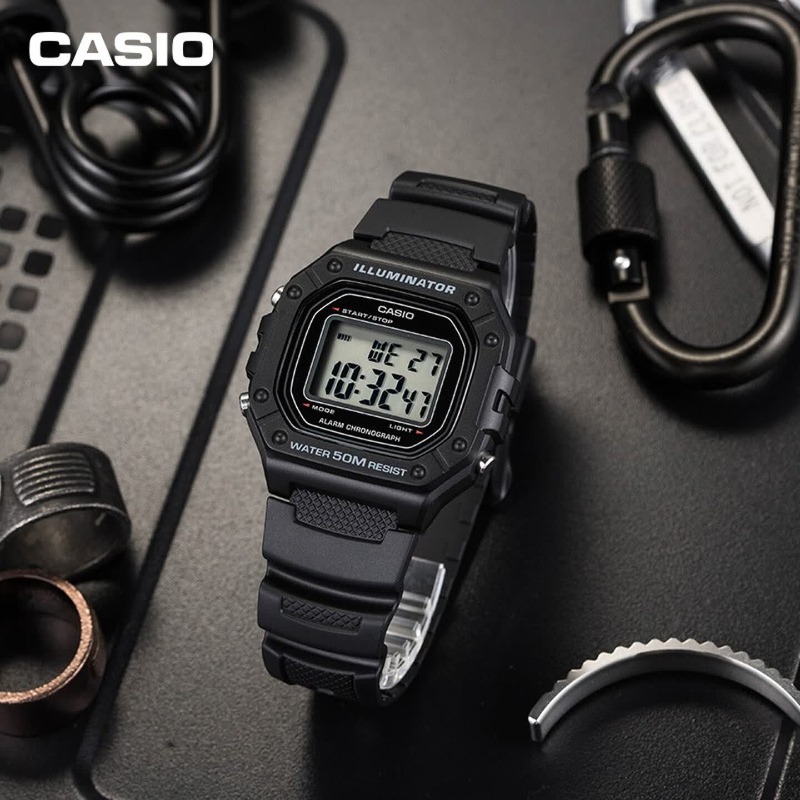 Vintage Collectible Watches - 오리지널 카시오 W-218H-1A 남성용 디지털 스포츠
