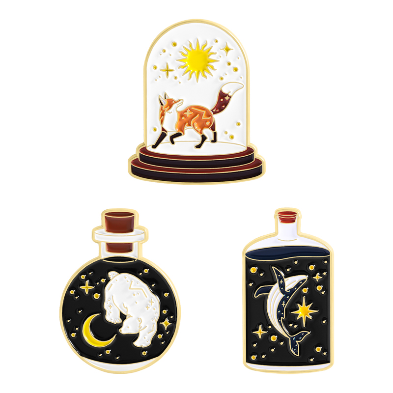 Vintage Collectible Bears - 만화 동물 천체 예술 컬렉션 에나멜