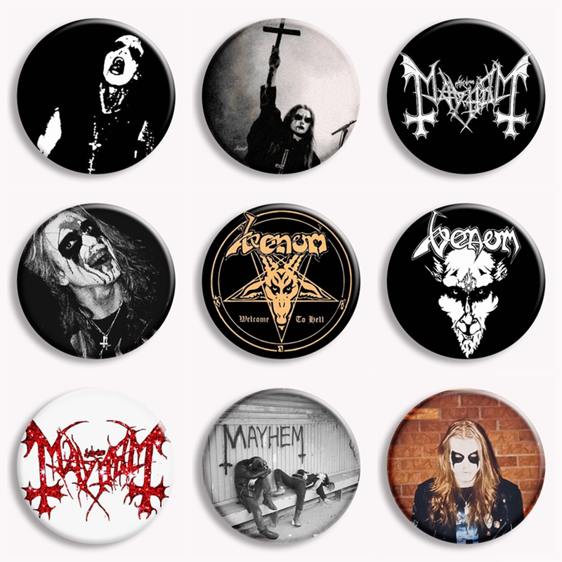 Vintage Collectible Accessories - Rock Mayhem 밴드 소프트 버튼 핀