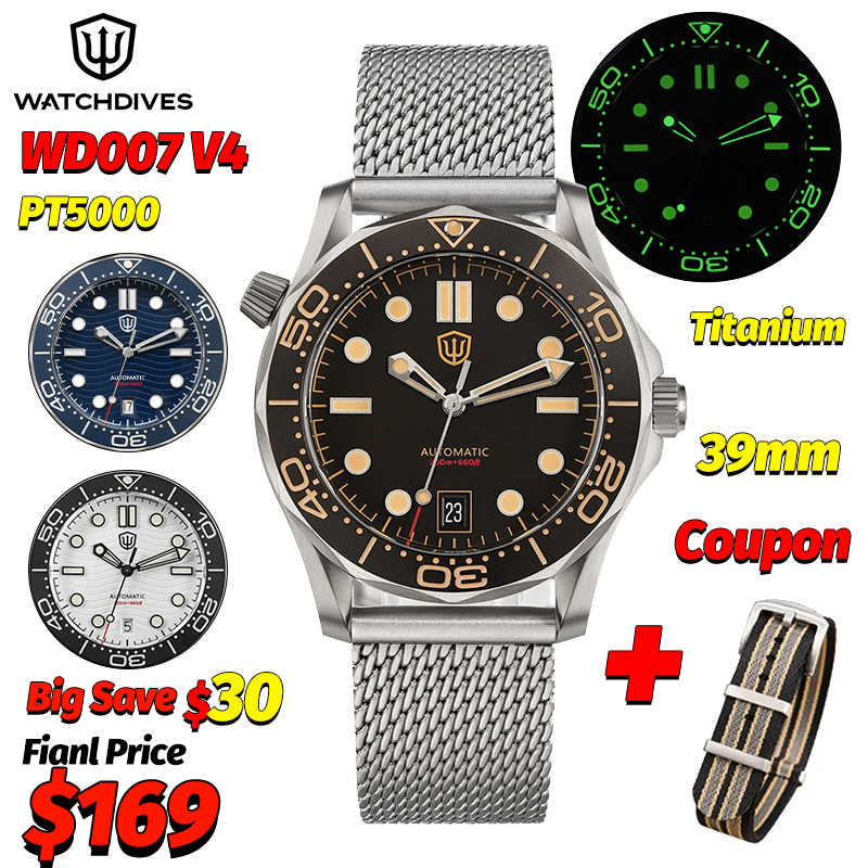 Vintage Collectible Watches - Watchdives Wd007 V4 39Mm NTTD 자동