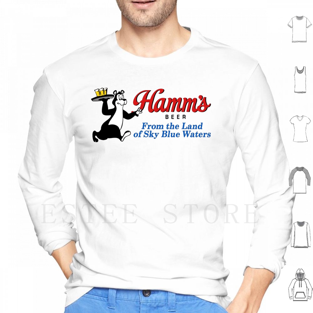 Vintage Collectible Bears - Hamm's Beer Bear 디자인 후드티 빈티지