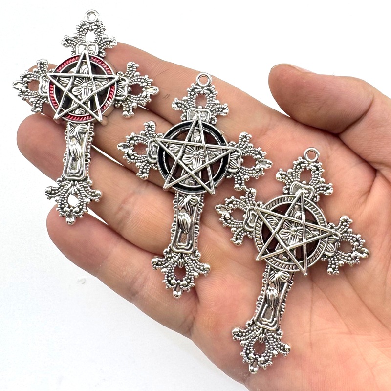 Vintage Collectibles For Sale - 2pcs 30x15mm 고딕 빅 크로스 스타