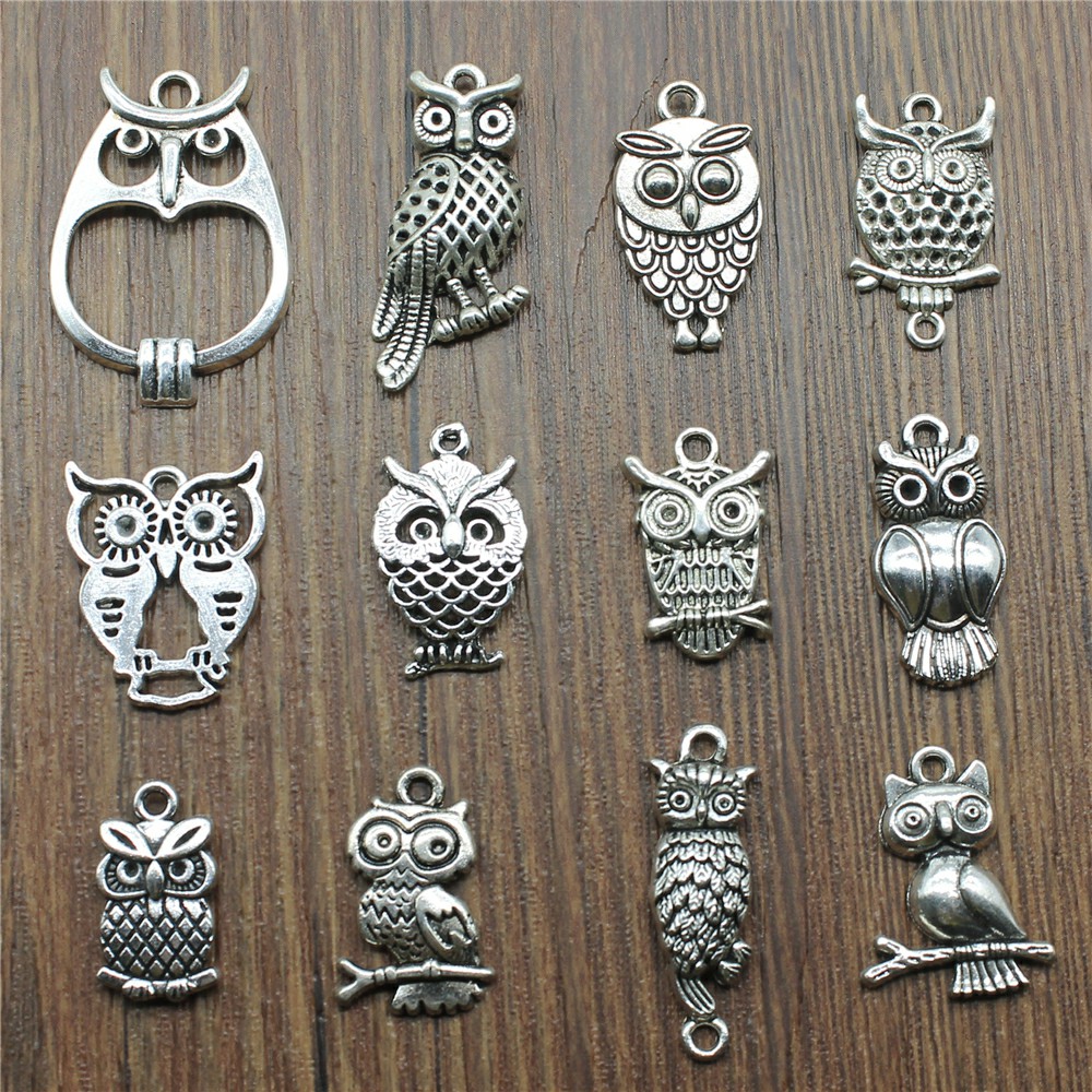 Vintage Collectibles For Sale - 10pcs 매력 올빼미 골동품 실버 색상