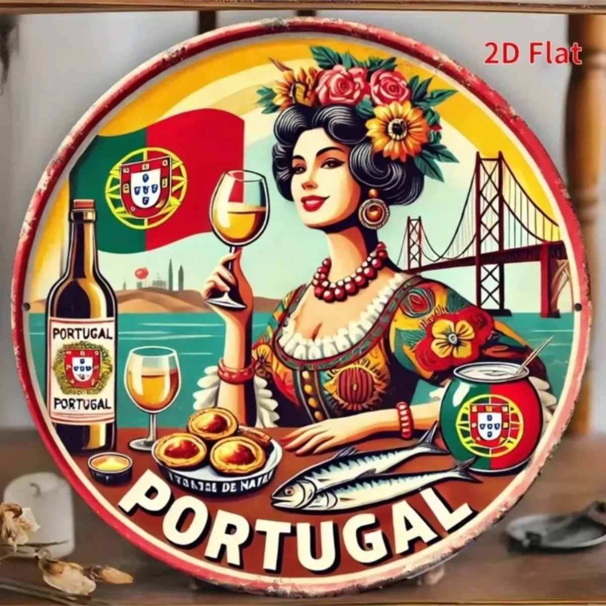 Vintage Collectible Tins - 빈티지 레트로 원형 금속 틴 사인