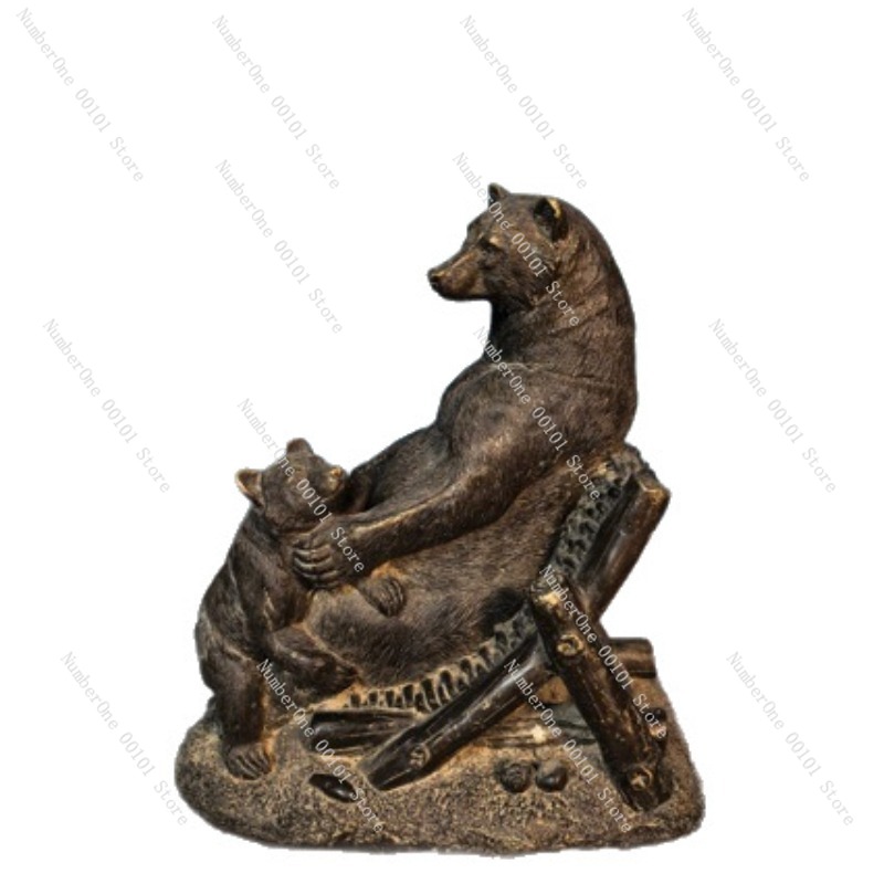 Vintage Collectible Bears - 앤틱 청동 곰 장식품 빈티지 공예