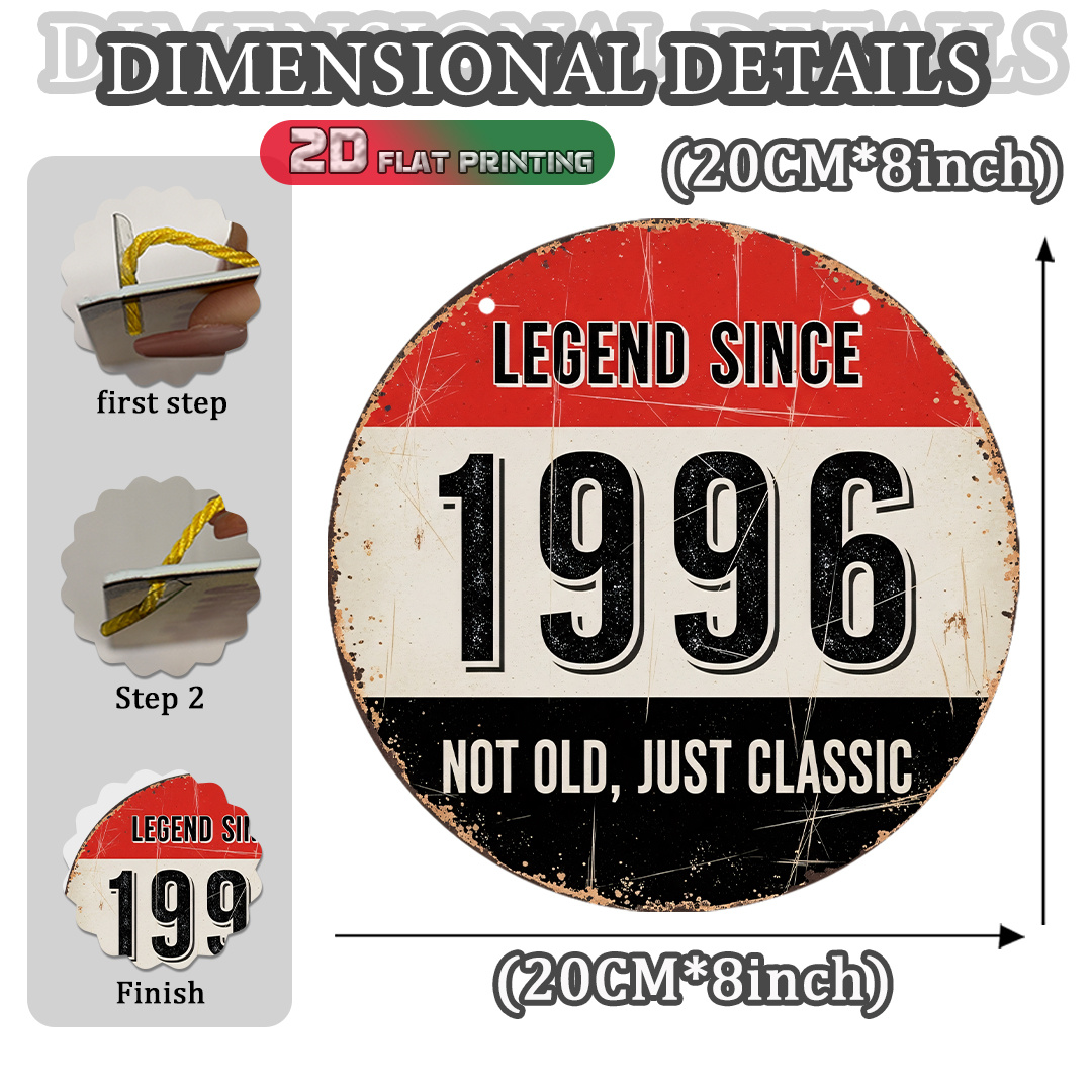 2D 평면, 1개 1996 빈티지 알루미늄 간판 - 8 - Vintage Collectible Plates 리뷰 및 가격
