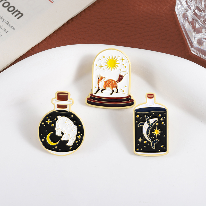 만화 동물 천체 예술 컬렉션 에나멜 핀 여우 태양 곰  - Vintage Collectible Bears 리뷰 및 가격