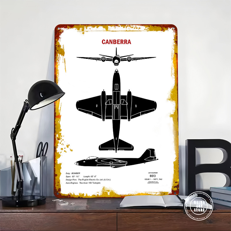 캔버라 기념 주석 명판 포스터 맞춤형 벽 장식 레트로  - Canberra Vintage & Collectible Centre Reviews 리뷰 및 가격