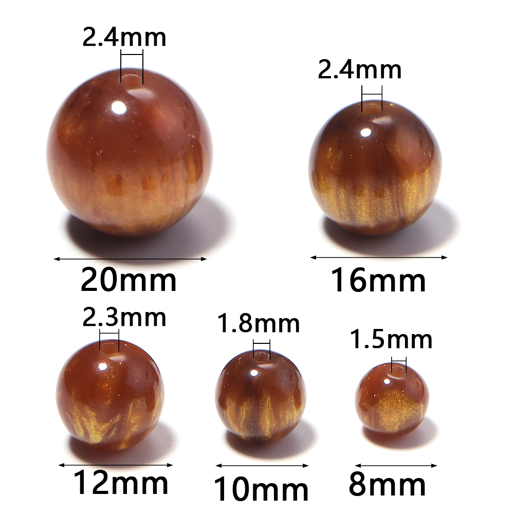 5-30개/세트 8-20mm 금박 레진 비즈 골드 브라 - Vintage Collectible Item 리뷰 및 가격