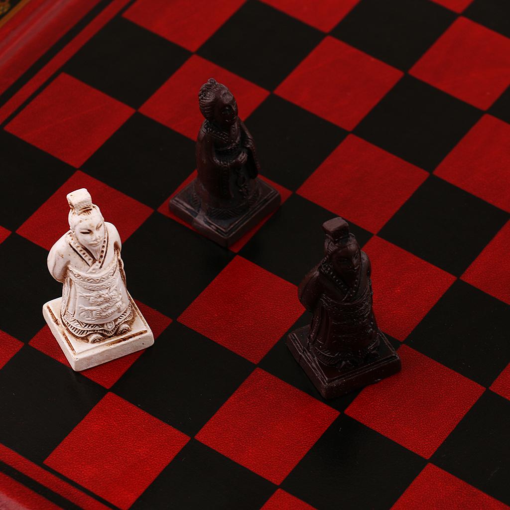 빈티지 중국 테라코타 체스 세트 고급 체스 보드 게임  - Vintage Collectible Board Games 리뷰 및 가격