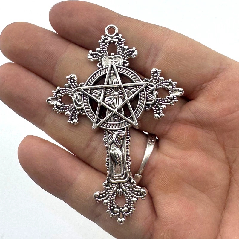 2pcs 30x15mm 고딕 빅 크로스 스타 참 장식품 - Vintage Collectibles For Sale 리뷰 및 가격