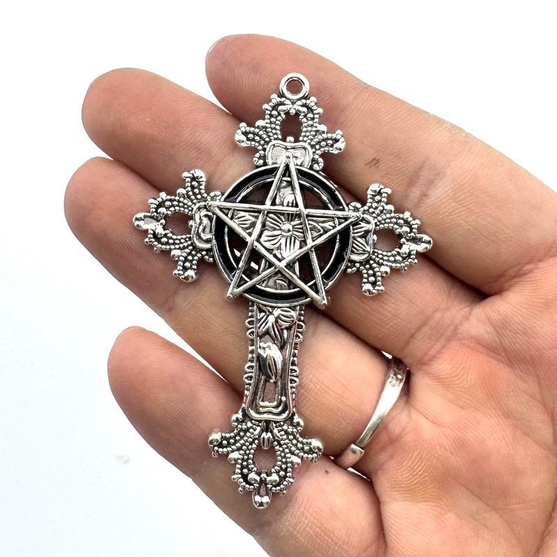 2pcs 30x15mm 고딕 빅 크로스 스타 참 장식품 - Vintage Collectibles For Sale 리뷰 및 가격