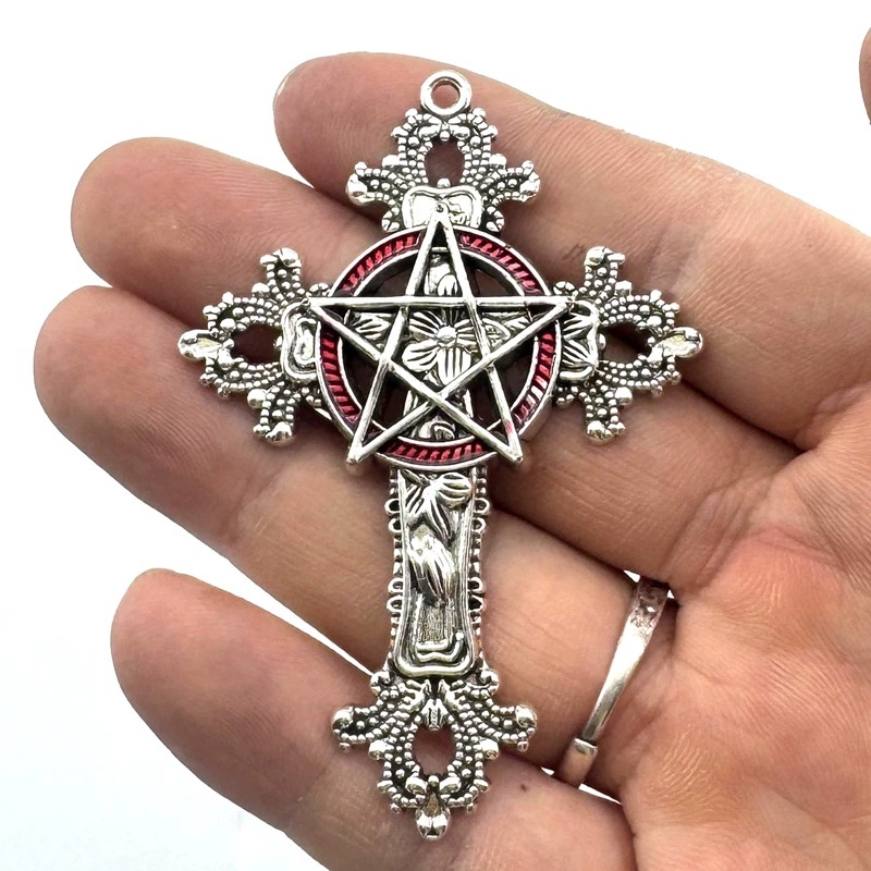 2pcs 30x15mm 고딕 빅 크로스 스타 참 장식품 - Vintage Collectibles For Sale 리뷰 및 가격
