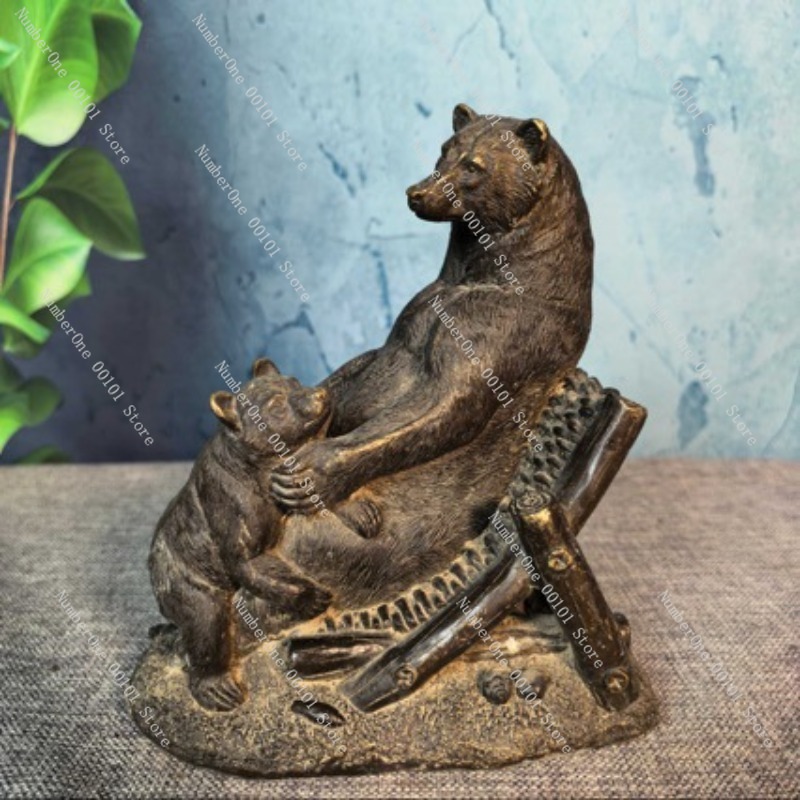 앤틱 청동 곰 장식품 빈티지 공예 장식품 옛날 스타일  - Vintage Collectible Bears 리뷰 및 가격