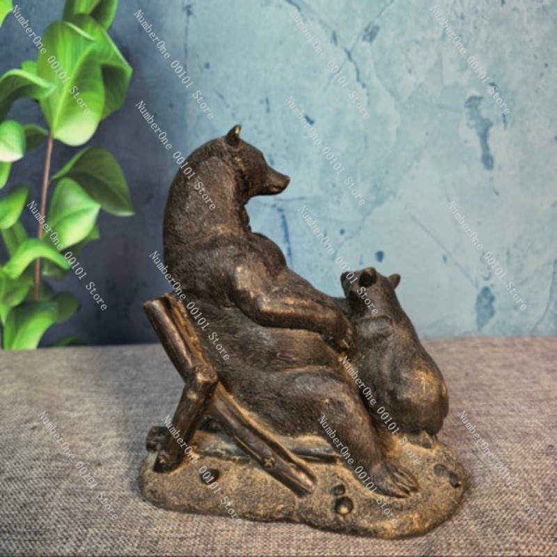 앤틱 청동 곰 장식품 빈티지 공예 장식품 옛날 스타일  - Vintage Collectible Bears 리뷰 및 가격