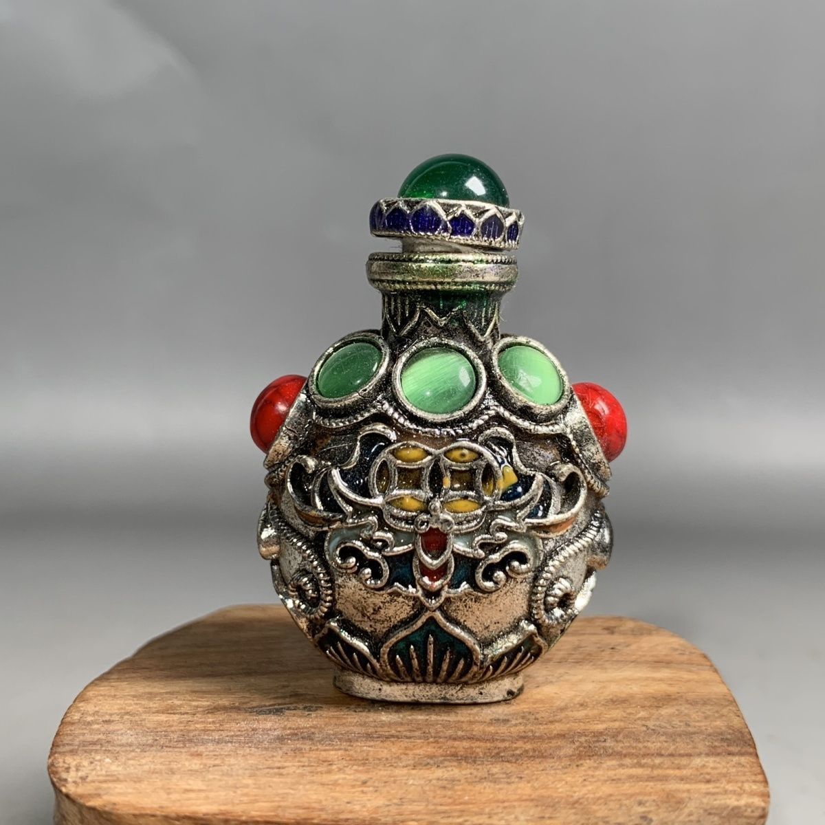 빈티지 칠보 청동 스너프 병, 미니 휴대용 흡연 액세서 - Vintage Collectible Bottles 리뷰 및 가격