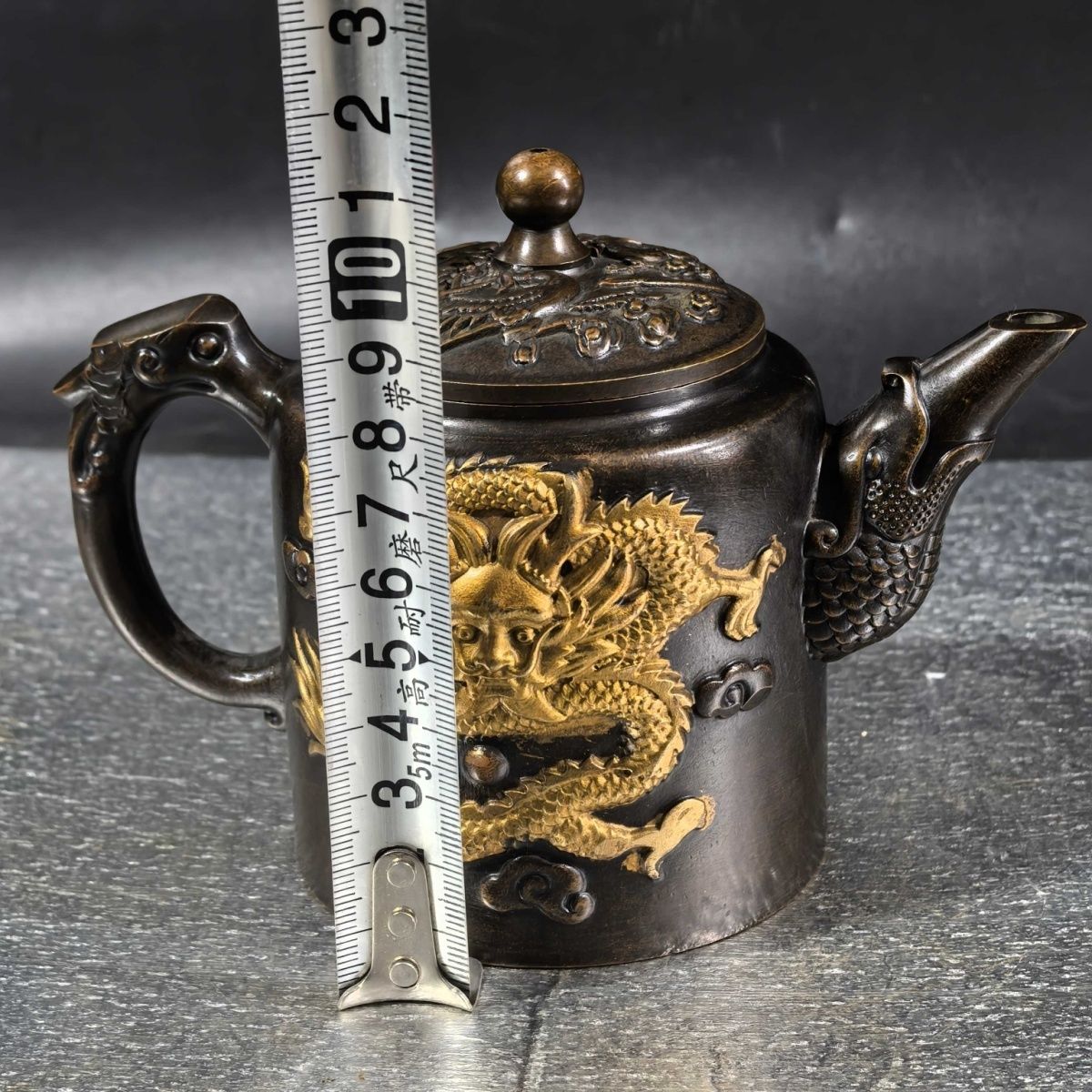 빈티지 금도금 황동 용과 봉황 무늬 와인 포트/찻주전자 - Collectible Vintage Wine 리뷰 및 가격