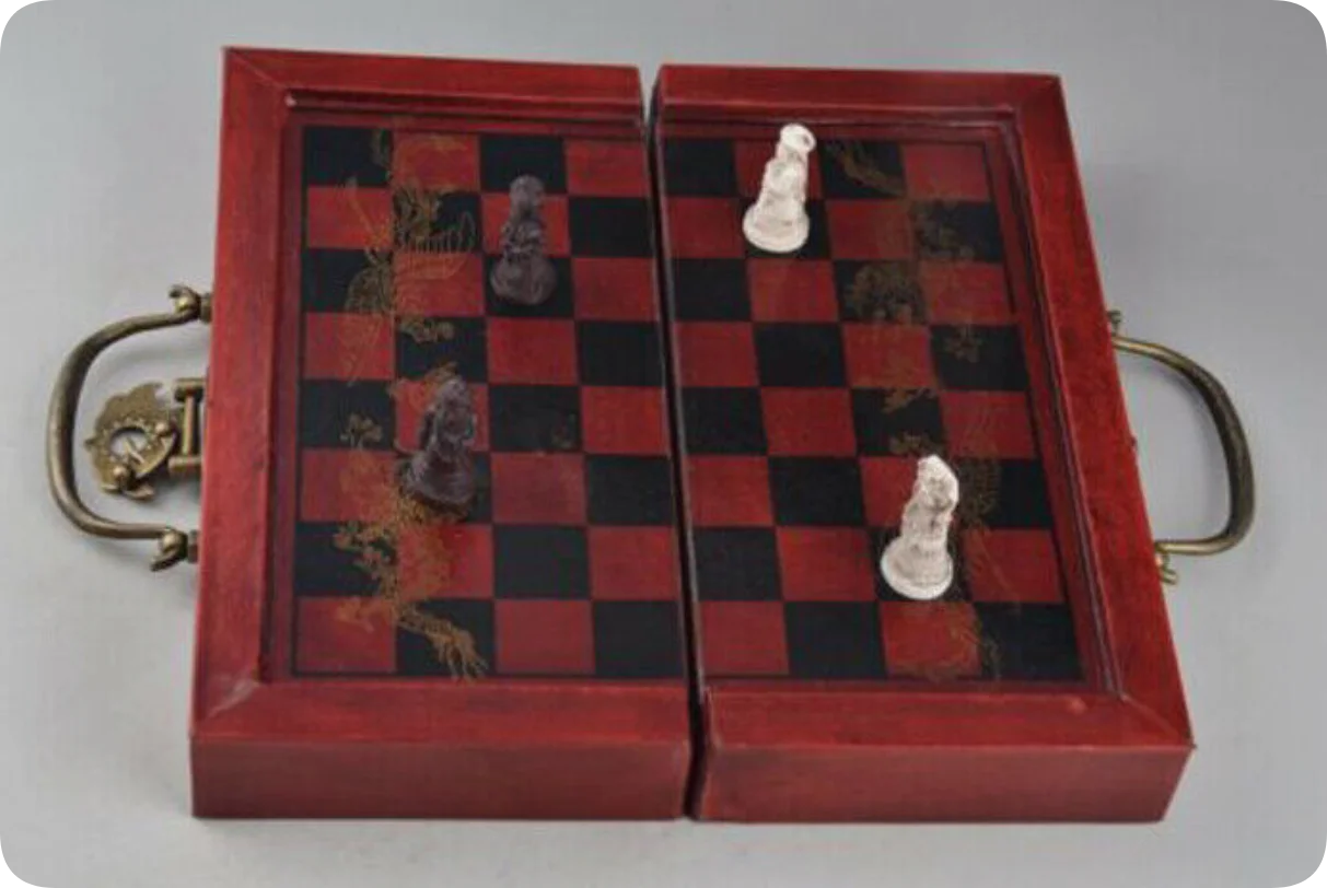 접이식 빈티지 체스 세트 보드 게임 나무 32개 체스  - Vintage Collectible Board Games 리뷰 및 가격