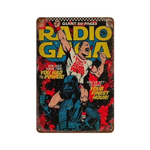 Y1, 퀸 라디오 가가 코믹 스타일 월 아트 빈티지 틴 - Vintage Collectible Tins 리뷰 및 가격