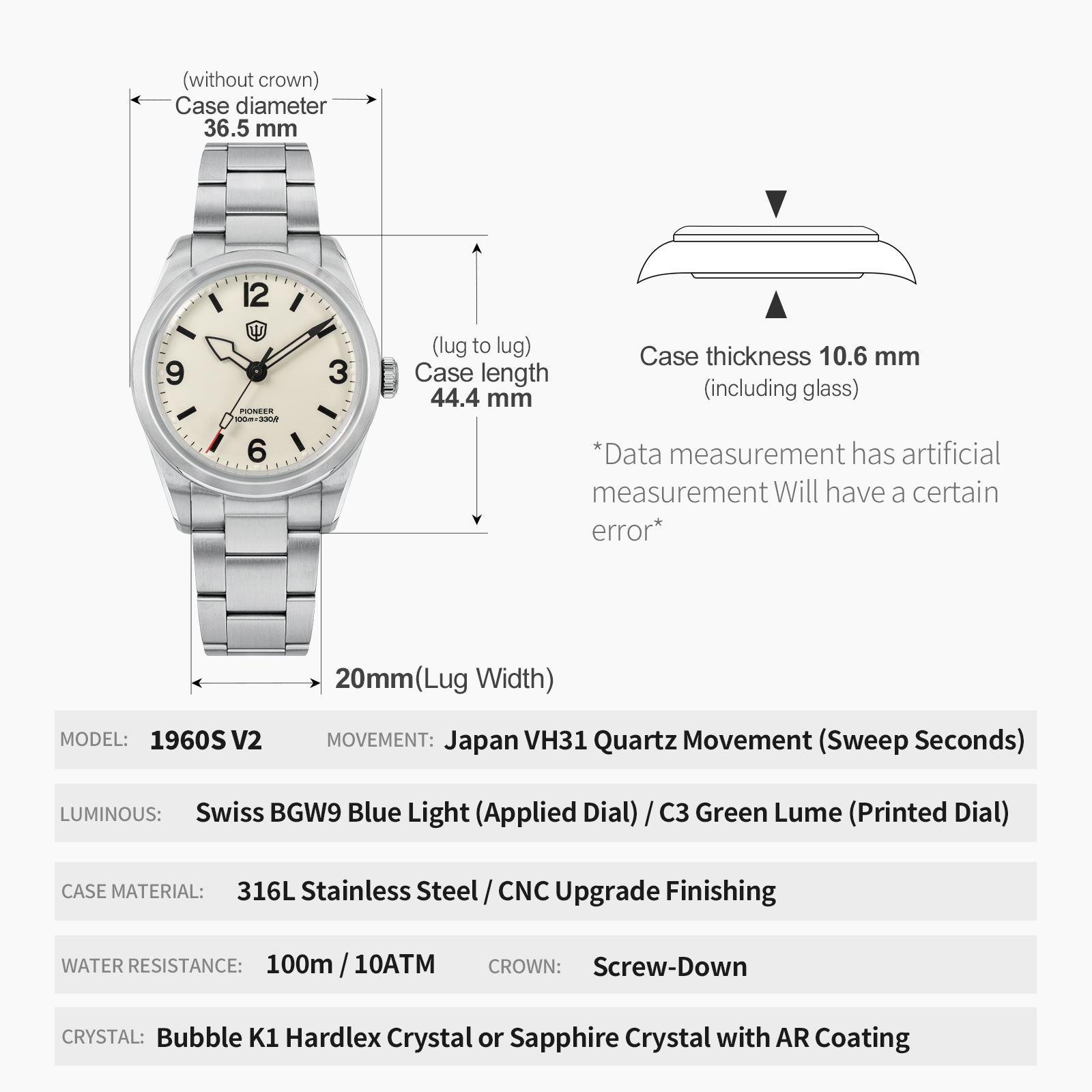 Watchdives WD1960S V2 빈티지 크림 3 - Vintage Collectible Watches 리뷰 및 가격