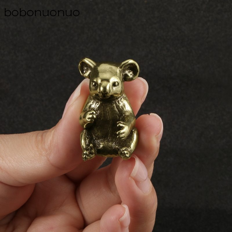 빈티지 황동 귀여운 코알라 미니어처 장식품 데스크탑 차 - Vintage Collectible Furniture 리뷰 및 가격