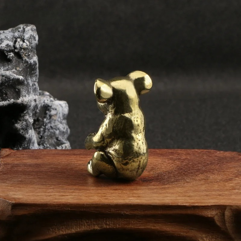 빈티지 황동 귀여운 코알라 미니어처 장식품 데스크탑 차 - Vintage Collectible Furniture 리뷰 및 가격
